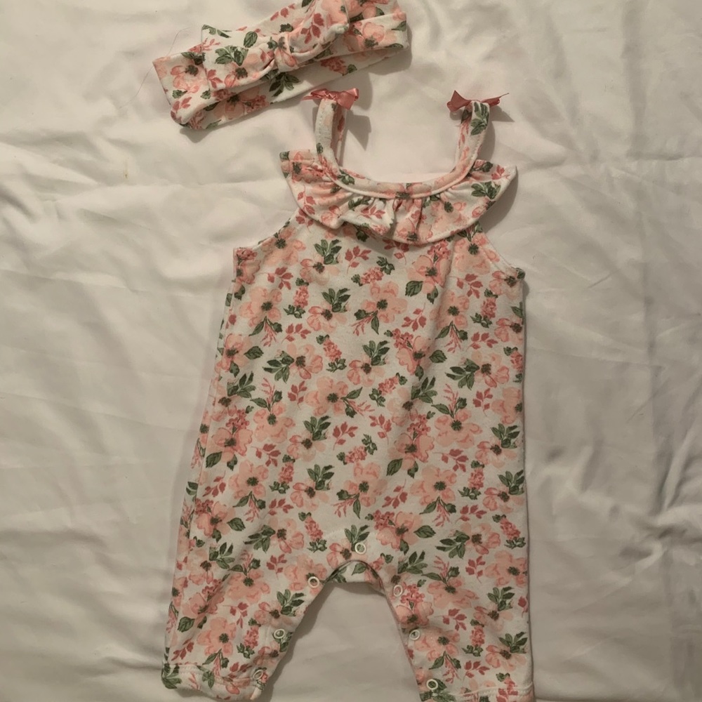Nicole Miller romper with matching headband